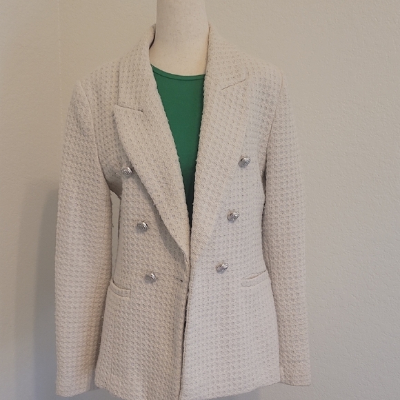 House of Harlow 1960 Jackets & Blazers - House of Harlow 1960 Textured Cream Blazer